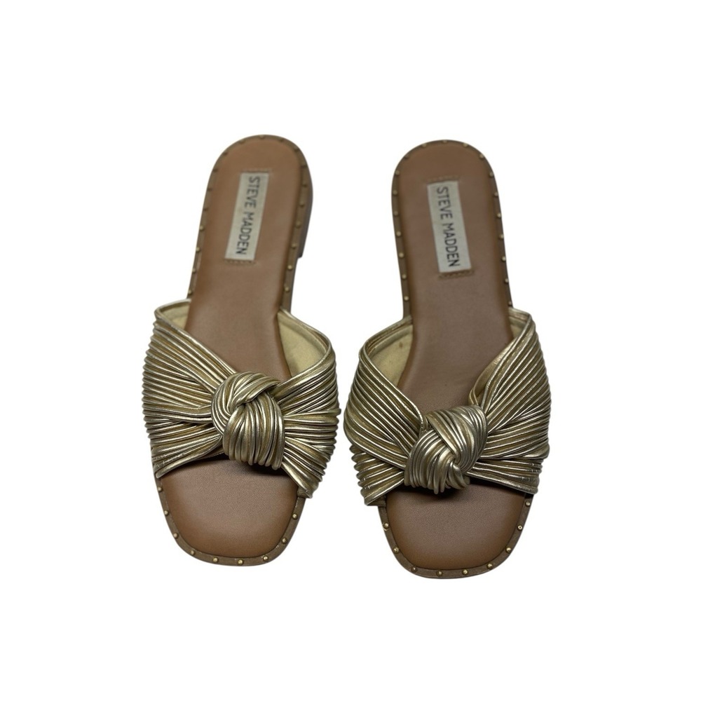 Steve Madden‎ Willow Gold Flat Sandals Women's Shoes Size 5